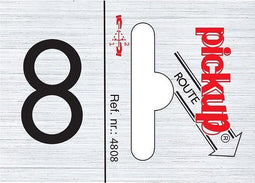 Pickup - Route alulook 25 x 44 mm Sticker pick up cijfer 8
