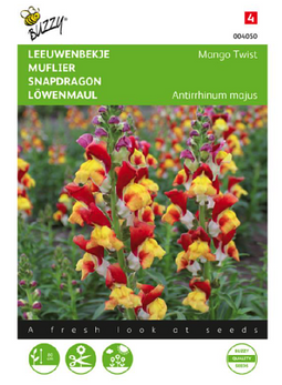 Buzzy - Zaden antirrhinum leeuwenbekje mango twist 0.05 gram