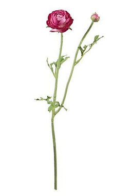 Louis Maes - Ranonkel l35 cm cerise kunstbloem zijde nepbloem