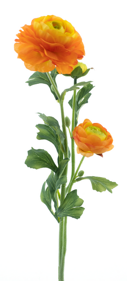 Nova Nature - Ranunculus spray New Orleans orange 64 cm kunstbloem