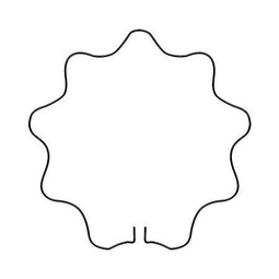 Peacock - Steunring rond geschulpt d34cm