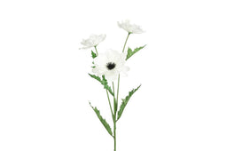 Decostar - Anemone wit kunstbloem zijde nepbloem