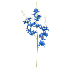 Jasaco - Lelietak l110 cm blauw kunstbloem zijde nepbloem