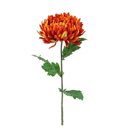 Decostar - Chrysanthemum oranje kunstbloem zijde nepbloem