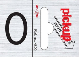Pickup - Route alulook 25 x 44 mm Sticker pick up cijfer 0