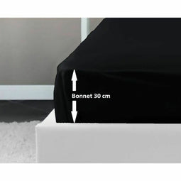 Onderlaken Lovely Home Zwart 160 x 200 cm