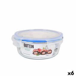Hermetische Lunchtrommel Quttin Rond 1,3 L (6 Stuks)