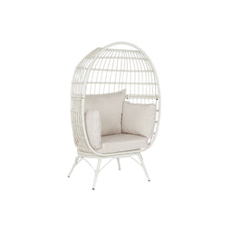 Tuinstoel DKD Home Decor Wit Metaal Synthetische rotan 99 x 71 x 147 cm