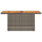 Tuintafel 100x55x73 cm poly rattan en acaciahout grijs