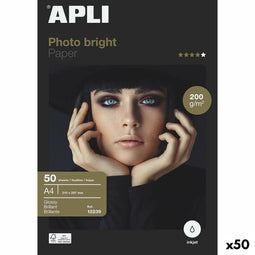 Glanzend Fotopapier Apli Inkjet A4 100 Lakens