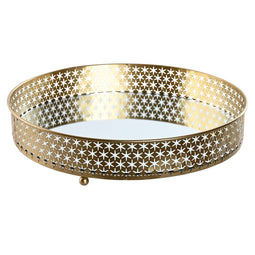 Dienblad Home ESPRIT Gouden 30,5 x 30,5 x 6 cm