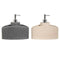 Zeepdispenser Home ESPRIT Beige Grijs Hars 21 x 9 x 18 cm (2 Stuks)