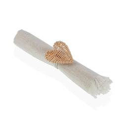 Servetring Versa Metaal Rotan 5,3 x 4,7 x 5,3 cm Hart