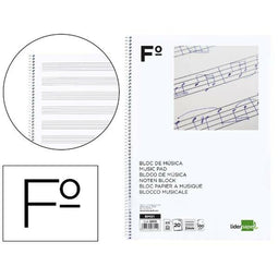 Muziekblok Liderpapel BM01 Wit 20 Lakens