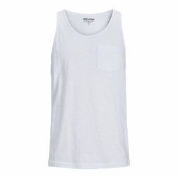 Tank Top Heren Jack & Jones Tampa Slub Wit Maat L