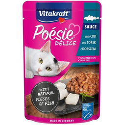 VITAKRAFT Poesie Delice zwartbaars - natvoer voor katten - 85 g