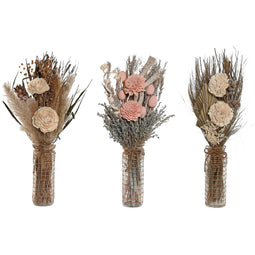 Boeket Home ESPRIT Multicolour Natuurlijk Kristal Gedroogde bloem 20 x 10 x 50 cm (3 Stuks)