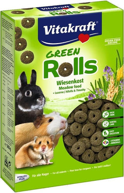 VITAKRAFT GREEN ROLLS - traktatie voor knaagdieren - 500 g