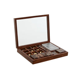 Spelletjes Home ESPRIT Hout Kristal 22 x 16,5 x 3,5 cm