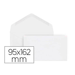 Enveloppen Liderpapel SO01 Wit Papier 95 x 162 mm (25 Stuks)