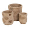 Plantenbakkenset Natuurlijk Paulownia hout 44 x 44 x 46 cm (3 Stuks)