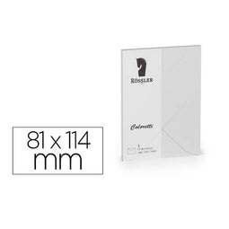 Enveloppen Rossler Papier 220707511 Grijs Papier 81 x 114 mm
