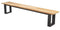Yoi - Kaihou bench 240x45cm. alu black/teak