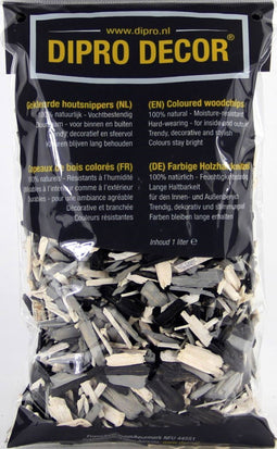 2 stuks - Dipro - Houtsnippers A88 Zwart-wit mix 1 liter