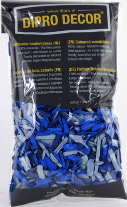 2 stuks - Dipro - Houtsnippers A83 Blauw mix 1 liter