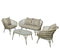 Decoris - Sintra set wicker L152-W80-H82cm grijs