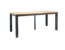 Suns - Suns Monte Vari Dining Tafel Matt Royal Grey Met Teak Top 180 x 100 cm
