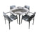 Yoi - Tuinset Teeburu tafel black, concrete dia. 120 cm met 4 stoelen Youkou stoel black, panther...