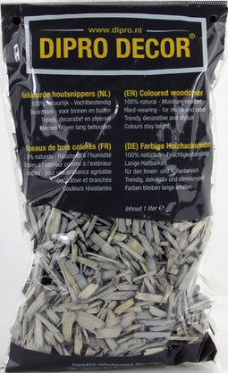 2 stuks - Dipro - Houtsnippers A78 Licht grijs 1 liter