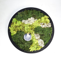 Hortus - Schilderij van mos arrangement Rond Dia. 27 cm