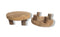 Van der leeden - Plateau teak naturel d15h6 cm