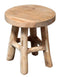 Van der leeden - Kruk teak naturel d15h17 cm