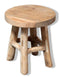 Van der leeden - Kruk teak naturel d15h17 cm
