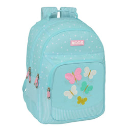 Schoolrugzak Moos Butterflies Blauw 32 x 42 x 15 cm