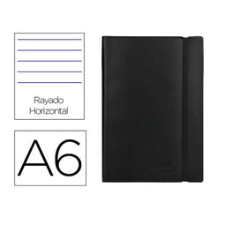 Schrijfblok Liderpapel LD06 Zwart A6 120 Lakens