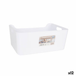 Veelzijdige mand Dem Wit 33 x 24 x 14,5 cm (12 Stuks)