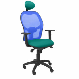 Bureaustoel met hoofdsteun Jorquera P&C BALI39C Turkoois