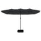 Parasol dubbel 449x245 cm zwart