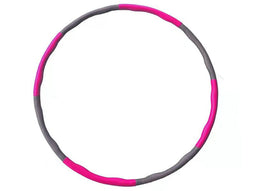 Foam Hula Hoop 100cm, 1,5kg (Pink-Grey)