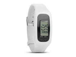 Clock Stepcounter KM/Mile (White)
