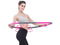 Foam Hula Hoop 100cm, 1,2kg (Pink-Grey)