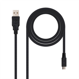 Kabel USB naar micro-USB NANOCABLE 10.01.0503 3 m Zwart