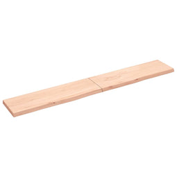 Wandschap 200x30x4 cm onbehandeld massief eikenhout