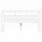 Hoofdeinde met LED 200x18,5x103,5 cm bewerkt hout wit