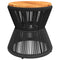 Salontafel met draad 45x44 cm massief acaciahout