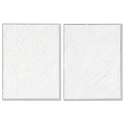 Schilderij DKD Home Decor 60 x 3,2 x 80 cm Abstract Met reliëf Stads (2 Stuks)